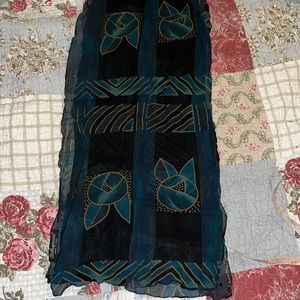 Vintage Bellagioseta Italy silk sheer oblong scarf 54” x 10.5”